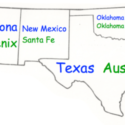 States and capitals of the southwest